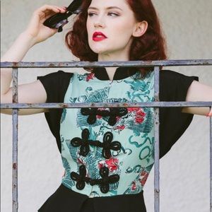 Trashy Diva of New Orleans  Absinthe Fans blouse